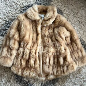 Fun Faux fur coat size 6